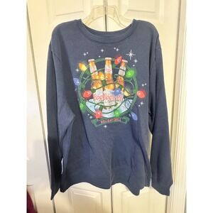 Coors Light Holiday Chill Long Sleeve Sweatshirt XXL Blue Graphic Print